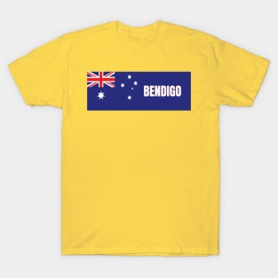 Bendigo City in Australian Flag T-Shirt